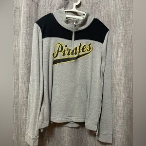 PINK Victoria's Secret Gray and Black Zip Up Sweater